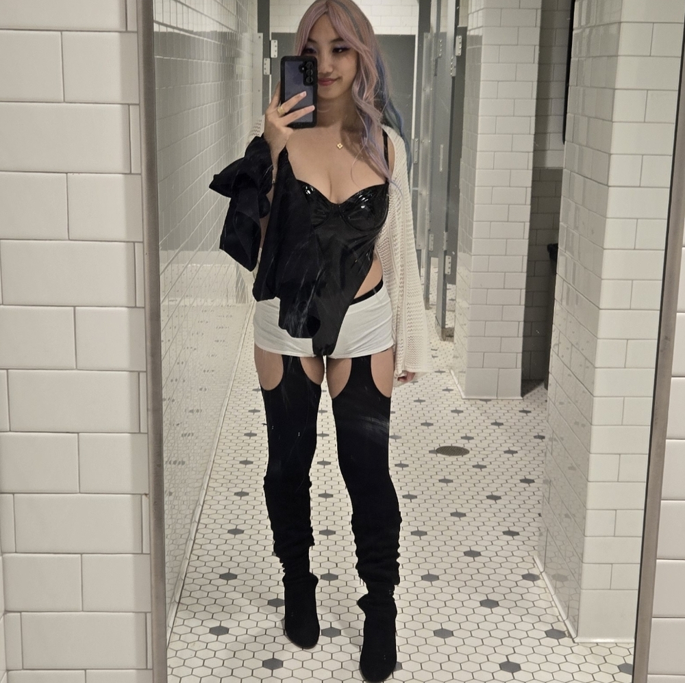 Cyberpunk Edgerunners Lucy Outfit: Wig And Bodysuit